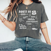 100th Anniversary Route66 Centennial Shirt Historic Route 66 Souvenir Tee USA Road Trip Comfort Colors Tshirt