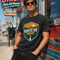 Route 66 Cruisin' T-Shirt PNG | Vintage Highway Badge Classic Car (Digital Download)