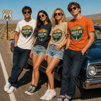 Route 66 Cruisin' T-Shirt PNG | Vintage Highway Badge Classic Car (Digital Download)