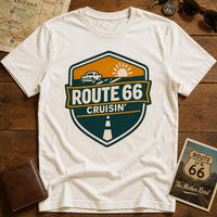 Route 66 Cruisin' T-Shirt PNG | Vintage Highway Badge Classic Car (Digital Download)