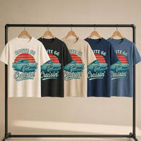 Route 66 Cruisin’ T-Shirt PNG | Vintage Classic Car Sunset Road Trip Design (Digital Download)