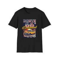 Route 66 Centennial T-Shirt | Retro American Flag, Vintage Car