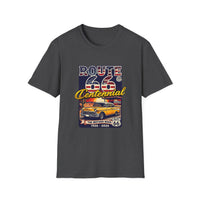 Route 66 Centennial T-Shirt | Retro American Flag, Vintage Car