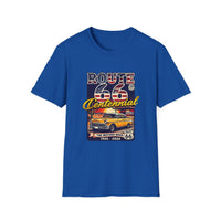 Route 66 Centennial T-Shirt | Retro American Flag, Vintage Car