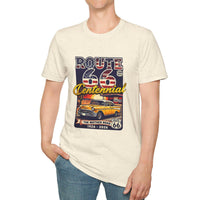 Route 66 Centennial T-Shirt | Retro American Flag, Vintage Car