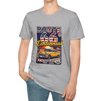 Route 66 Centennial T-Shirt | Retro American Flag, Vintage Car