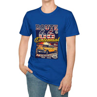 Route 66 Centennial T-Shirt | Retro American Flag, Vintage Car