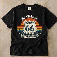 Route 66 100 Years Shirt, Drive the Legend Tee, Vintage Route 66 Shirt, Army Green Road Trip T-Shirt, Americana Graphic Tee, 1926–2026 Shirt
