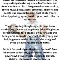 Get Your Kicks Muffler Men T-Shirt | Route 66 Astro Oil Man Graphic Tee | American Giant Collector Gift Tee