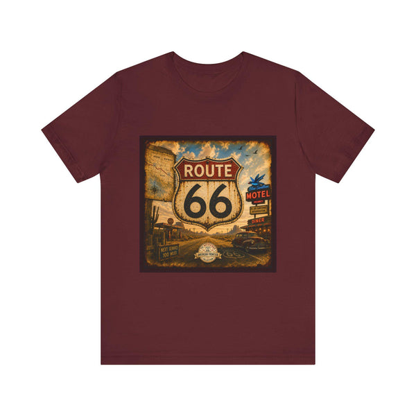 Route 66 Vintage T-Shirt | The Mother Road Americana Tee | Classic American Highway Shirt