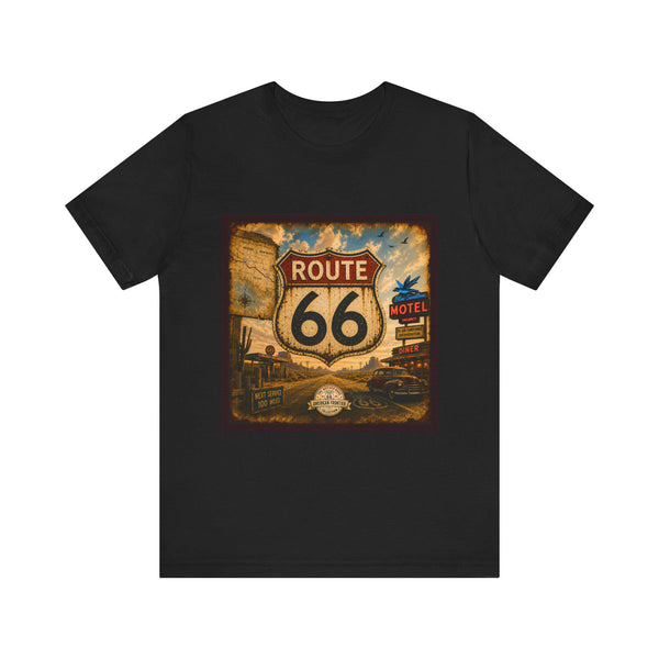 Route 66 Vintage T-Shirt | The Mother Road Americana Tee | Classic American Highway Shirt