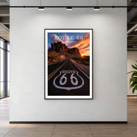 Route 66 Travel Poster, Route 66 Print, Route 66 Wall Art, Route 66 Poster, American Road Trip Print, USA Travel Wall Art, Route 66