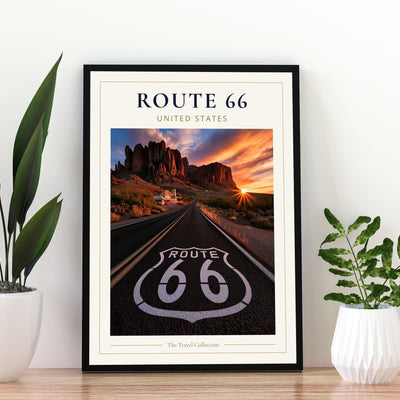 Route 66 Travel Poster, Route 66 Print, Route 66 Wall Art, Route 66 Poster, American Road Trip Print, USA Travel Wall Art, Route 66