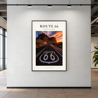 Route 66 Travel Poster, Route 66 Print, Route 66 Wall Art, Route 66 Poster, American Road Trip Print, USA Travel Wall Art, Route 66