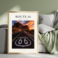 Route 66 Travel Poster, Route 66 Print, Route 66 Wall Art, Route 66 Poster, American Road Trip Print, USA Travel Wall Art, Route 66