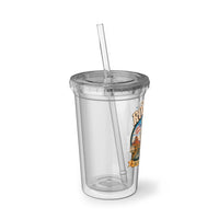 Route 66 Vintage Road Trip Acrylic Cup | Classic Car Desert Scene