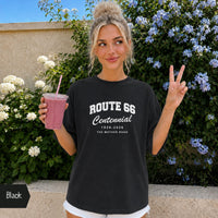 Route 66 100th Anniversary T-Shirt, Centennial Gift, Vintage Americana Road Trip Shirt