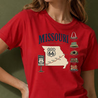 Vintage Missouri Route 66 Graphic Tee, Show-Me State Retro Road Trip Shirt (Digital Download)