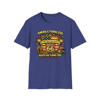 Route 66 100 Years Shirt, America 250 Shirt 2026, USA 250th Anniversary Tee, Historic Route 66 Centennial Shirt, Patriotic Road Trip Shirt