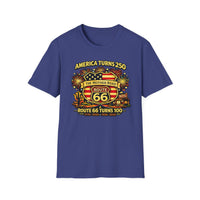 Route 66 100 Years Shirt, America 250 Shirt 2026, USA 250th Anniversary Tee, Historic Route 66 Centennial Shirt, Patriotic Road Trip Shirt