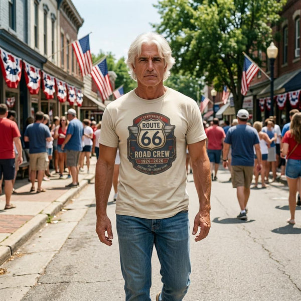 Route 66 Road Crew T-Shirt | Centennial 1926-2026 Vintage Design