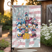 Patriotic Cartoon Garden Flag | 250 Years of Freedom Decor | Double-Sided Premium Polyester | 4th of July Outdoor Yard Gift