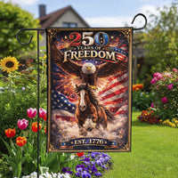 Patriotic Eagle Garden Flag | 250 Years of Freedom Design | Double Sided Premium Polyester | USA Independence Day Yard Decor Gift