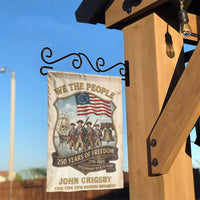 Personalized Patriotic Garden Flag | American Revolution 250 Years Design | Double-Sided Weather-Resistant Fabric | Gift for History Buff