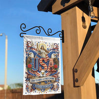 America 250 Years Garden Flag | Vintage USA Eagle & Liberty Design | Double Sided Weatherproof Polyester | Patriotic July 4th Outdoor Decor Gift