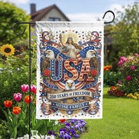 America 250 Years Garden Flag | Vintage USA Eagle & Liberty Design | Double Sided Weatherproof Polyester | Patriotic July 4th Outdoor Decor Gift