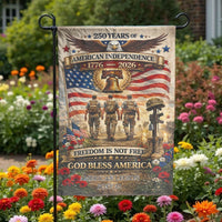 Patriotic Garden Flag | 250 Years of American Independence Design | Weather-Resistant Double-Sided Fabric | Veterans Memorial Gift & Yard Decor