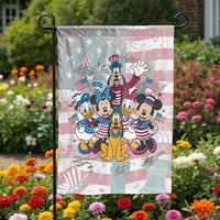 Patriotic Cartoon Garden Flag | 250 Years of Freedom Decor | Double-Sided Premium Polyester | 4th of July Outdoor Yard Gift