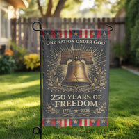Patriotic Liberty Bell Garden Flag | 250 Years of Freedom 1776-2026 | Double Sided Weather Resistant Polyester | Commemorative USA Yard Decor