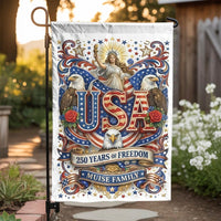 America 250 Years Garden Flag | Vintage USA Eagle & Liberty Design | Double Sided Weatherproof Polyester | Patriotic July 4th Outdoor Decor Gift