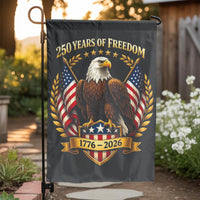 USA 250th Anniversary Garden Flag | 250 Years of Freedom Eagle Design | Double-Sided Weather Resistant Fabric | Patriotic Outdoor Decor Gift