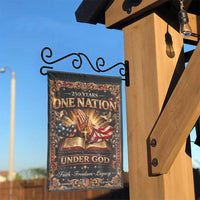 One Nation Under God Garden Flag | 250 Years Anniversary Design | Weatherproof Double Sided Banner | Christian Patriotic Home Decor Gift
