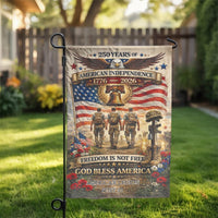 Patriotic Garden Flag | 250 Years of American Independence Design | Weather-Resistant Double-Sided Fabric | Veterans Memorial Gift & Yard Decor