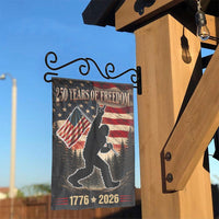 Patriotic Bigfoot Garden Flag | 250 Years of Freedom 1776-2026 | Durable Double-Sided Outdoor Banner | USA Anniversary Yard Decor Gift