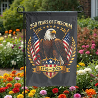 USA 250th Anniversary Garden Flag | 250 Years of Freedom Eagle Design | Double-Sided Weather Resistant Fabric | Patriotic Outdoor Decor Gift