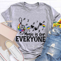 Music Is For Everyone Teacher T-Shirt