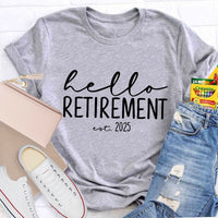 Personalized Retirement Year Hello Retirement Teacher T-Shirt