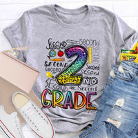 Personalized Grade Leopard 2nd Grade Teacher T-Shirt