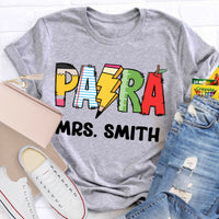 Personalize Name Pencil Teacher T-Shirt