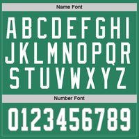 Custom Kelly Green White-Gray Hockey Jersey