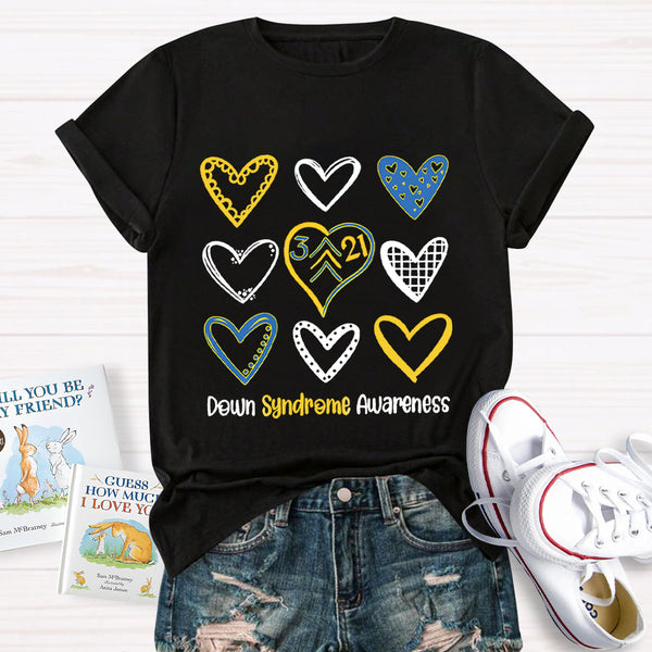 Down Syndrome Awareness Heart T-Shirt
