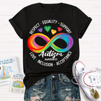 Autism Awareness Colorful Teacher T-Shirt
