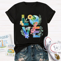 Love Our Planet Earth Day Teacher T-Shirt