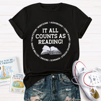 It All Counts As Reading Teacher T-Shirt