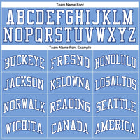 Custom Light Blue Royal-White Authentic Throwback Basketball Jersey
