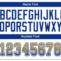 Custom Gold Royal-White Drift Fashion Football Jersey